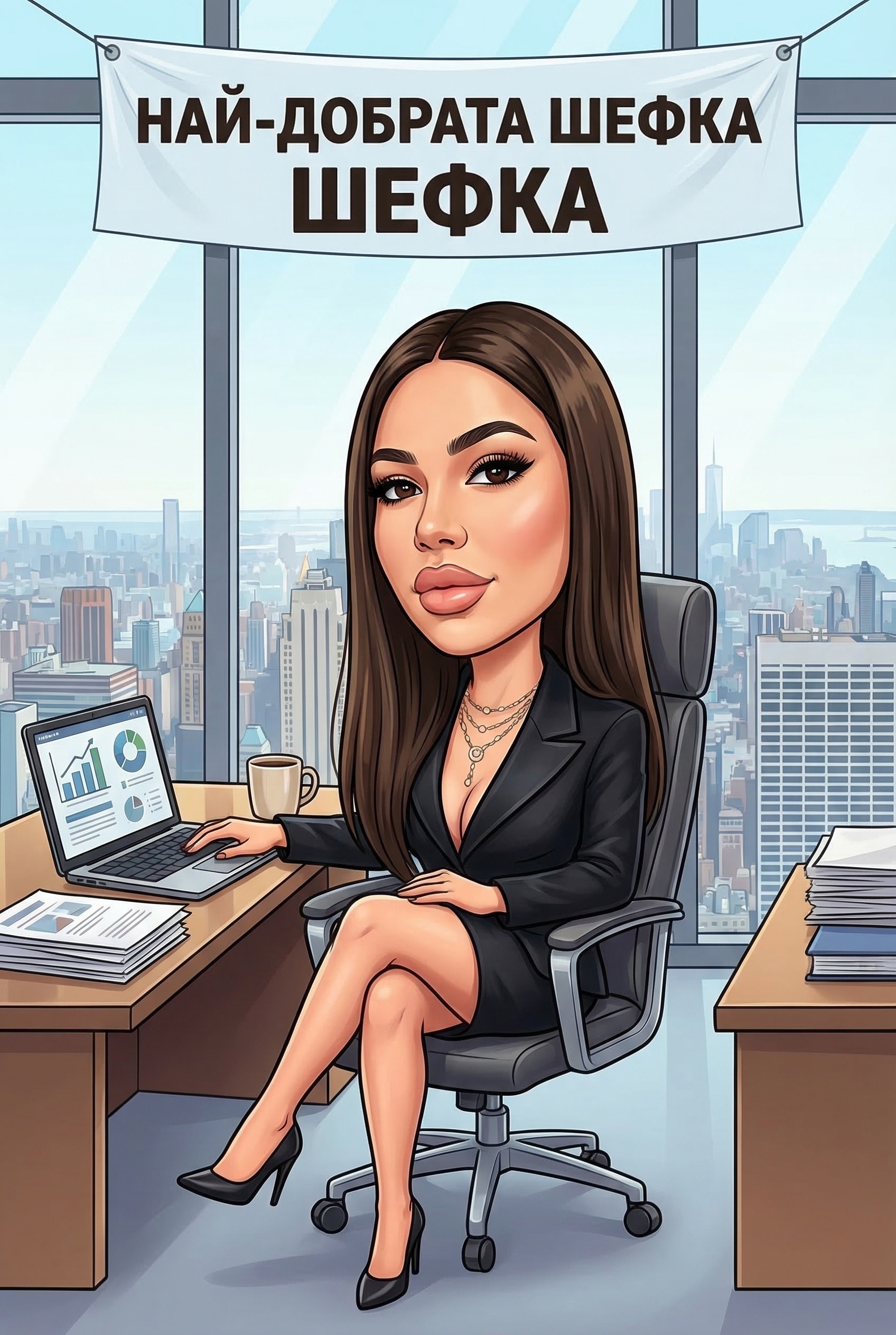 Карикатура за шеф